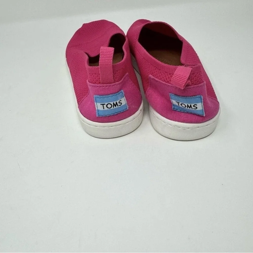 TOMS Shoes Womens Size 4.5 Pink Mesh Slip On Casual Comfort Lightweight Sneakers